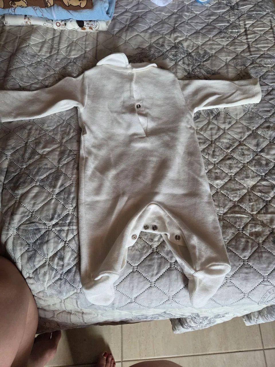 Macacão Newborn RN Off-White - Foto 4