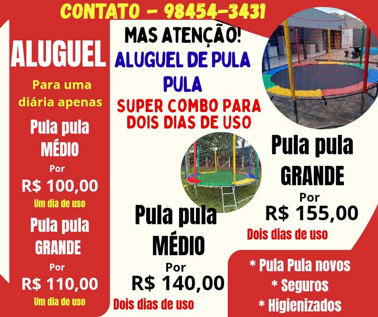 ALUGUEL DE PULA PULA