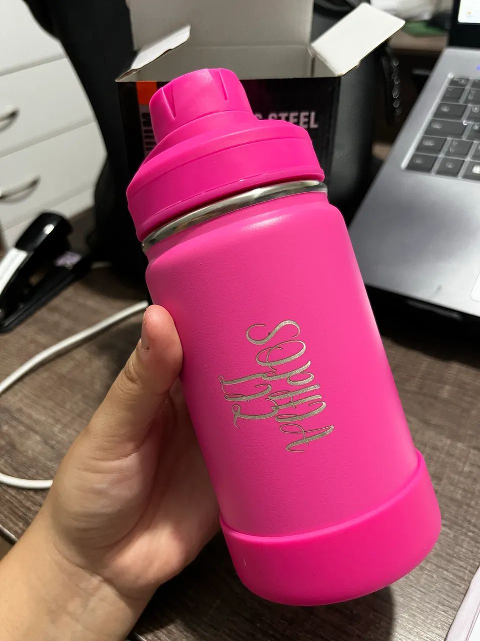 Garrafa Térmica 350 ml Com Gravação  - Foto 4