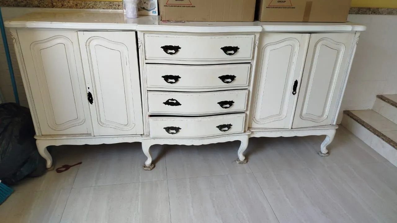 Buffet Provençal Branco em Madeira Maciça  - Foto 2