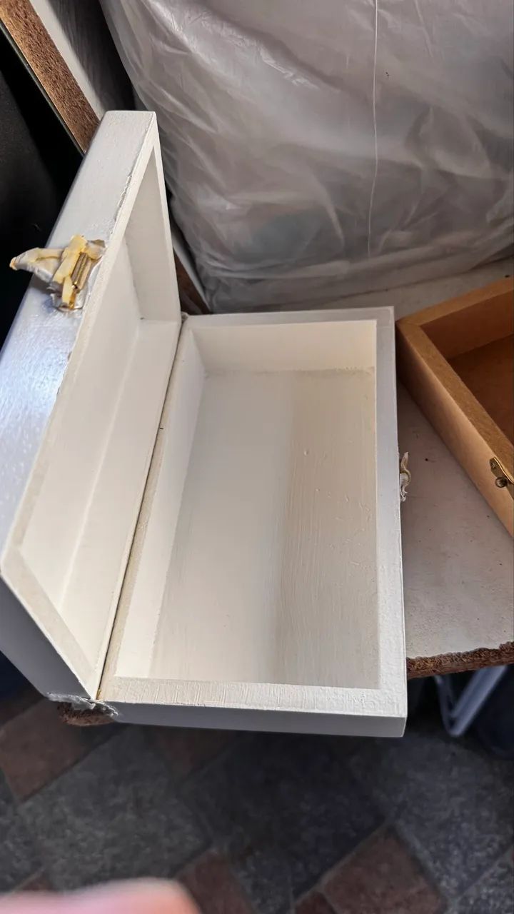 Caixa Retangular Dobradiça e Fecho 20x12x6 MDF - Foto 2