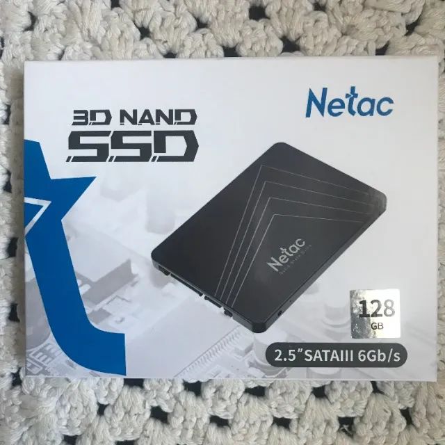 SSD Netac 128GB SATA III - Novo, 6Gb/s