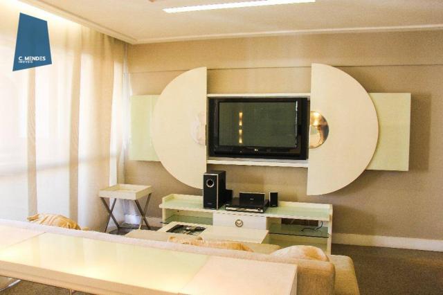 Apartamento mobiliado para locação, 130m² 3 suítes 3 vagas, Cocó, Fortaleza. - Foto 5