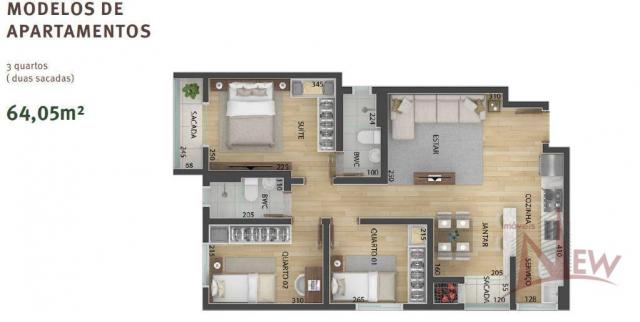 Apartamento 02 quartos no Três Marias, São José dos Pinhais - Foto 5
