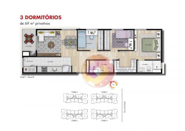 Apartamento com 2 dormitórios à venda, 51 m² por R$ 240.000,00 - Neoville - Curitiba/PR - Foto 12