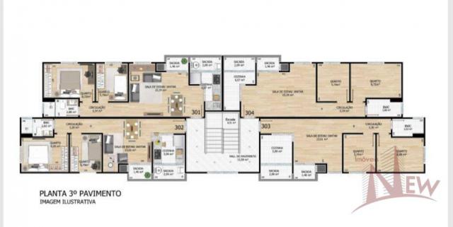 Apartamento 02 quartos no Parque da Fonte, São José dos Pinhais - Foto 2