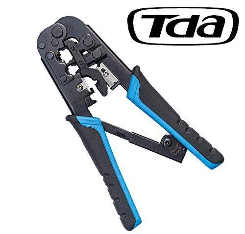 Alicate de Crimpar RJ45, RJ11, RJ12 com Catraca TDA