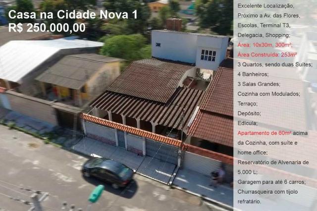 Casa 3 quartos, Cidade Nova 1, edicula, armários, mais 1 apartamento