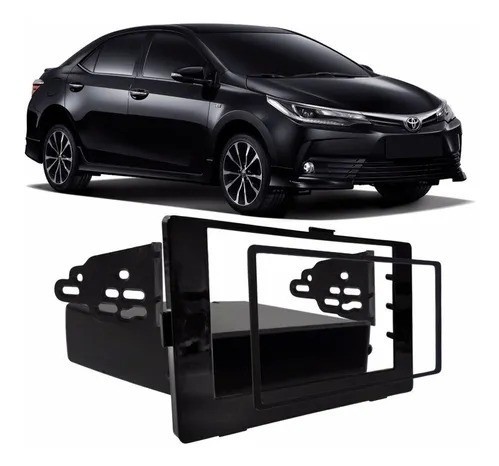 Moldura Painel Dvd 2din 1din Corolla 17 à 20 Black Piano - EPX141 - EPX327 - EPX500