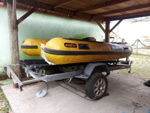 Carreta rodoviária emplacada para barco - Foto 3