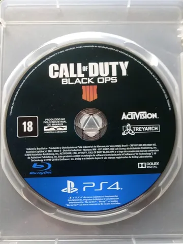 Jogo Call Of Duty Black Ops 4 - Ps4 - Mídia Física Original