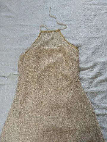 Vestido dourado festa 