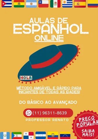 Aulas de espanhol - turmas abertas - Serviços - Jardim D'Abril, São Paulo  1258340229