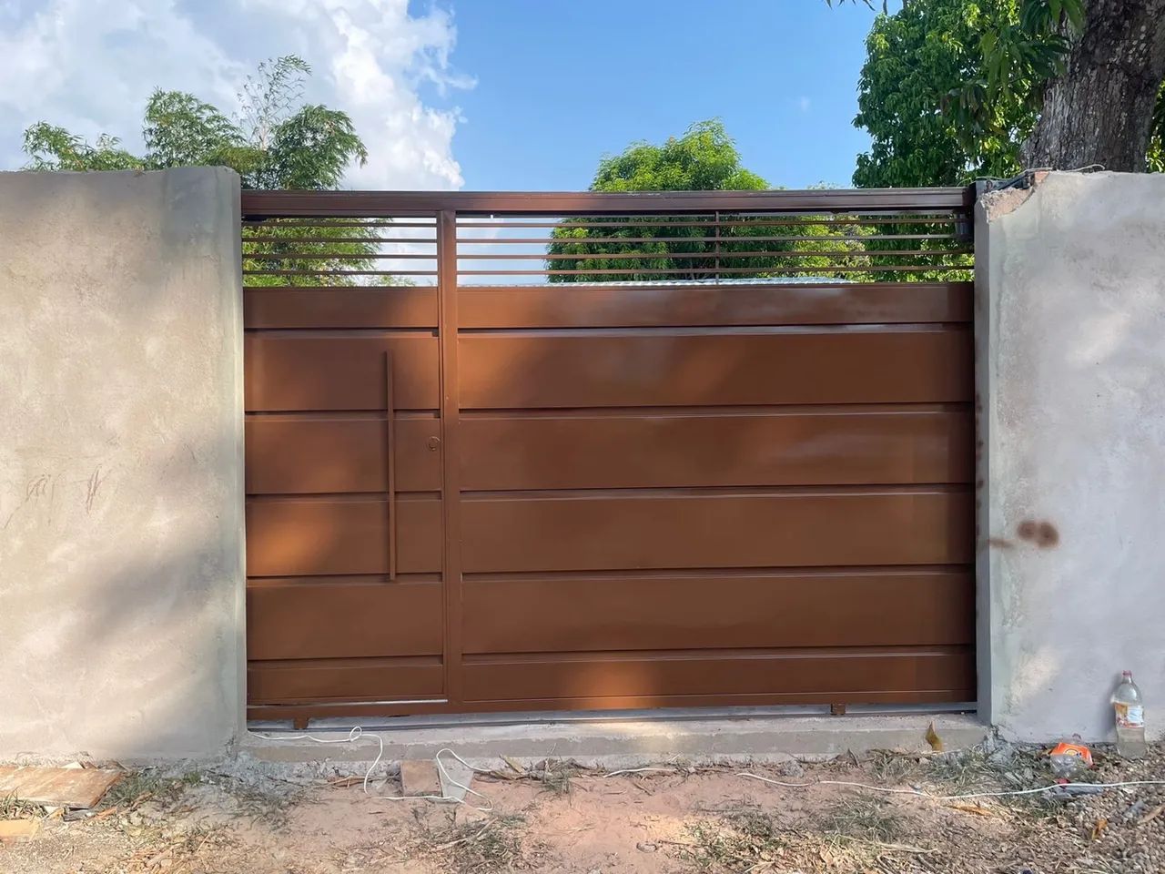 Portão galvanizado de correr64842053048705121