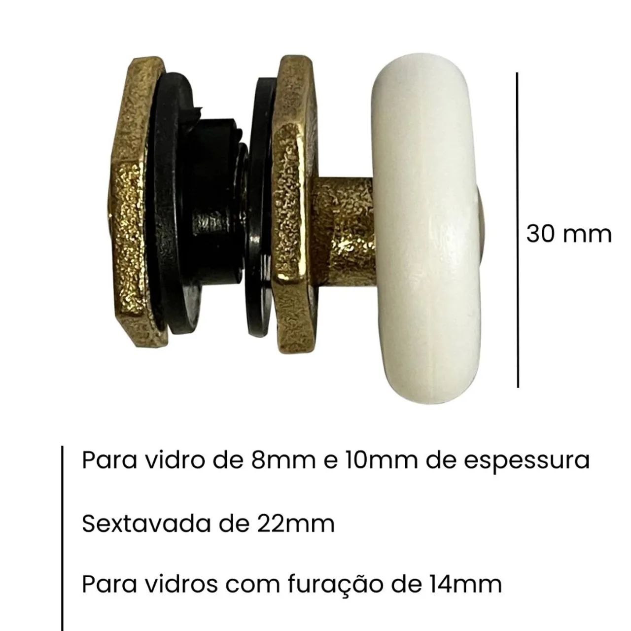 Roldanas para Box de vidro porta janela e Blindex 8mm - Foto 4