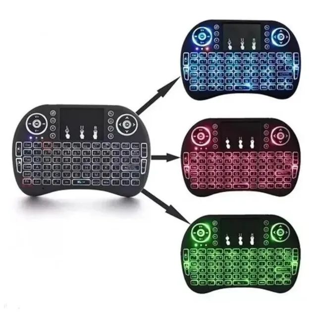  Mini Teclado Wireles Bluetooth Com Luz Pc Smart Tv box - Foto 4
