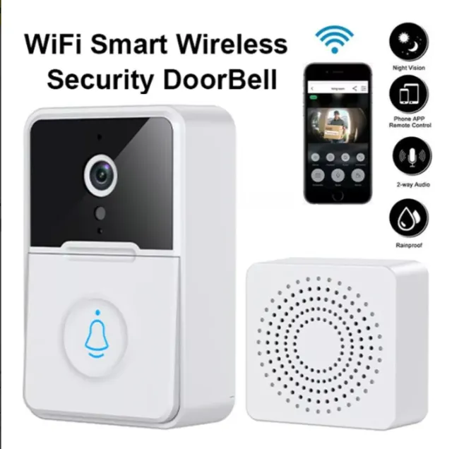 Campainha de Vídeo Wireless Sem Fio Inteligente C/ Interfone Wifi