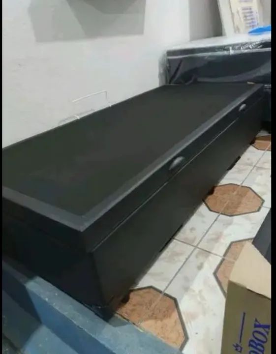 Box com baú solteiro PRETO - ENTREGA HOJE !!!  - Foto 2