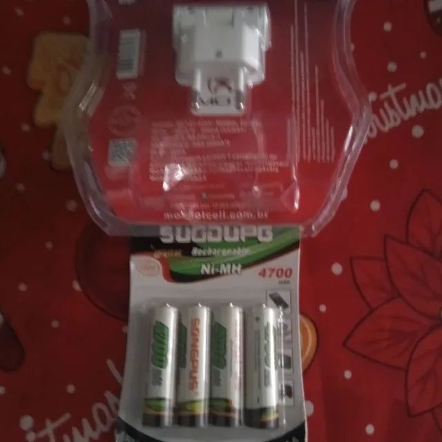 Carregadores de pilha carregável kit com 8 pilhas  - Foto 3