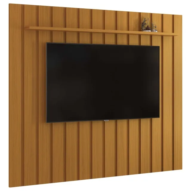 Painel Brise Sem Nicho 180cm para TV até 75 Polegadas EDN Cedro