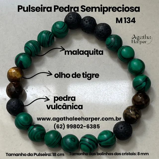 Pulseira Pedra Semipreciosa - Foto 2