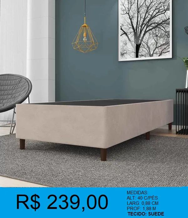 Box solteiro - varias cores - Entrega Gratis - Pague na entrega - Foto 5
