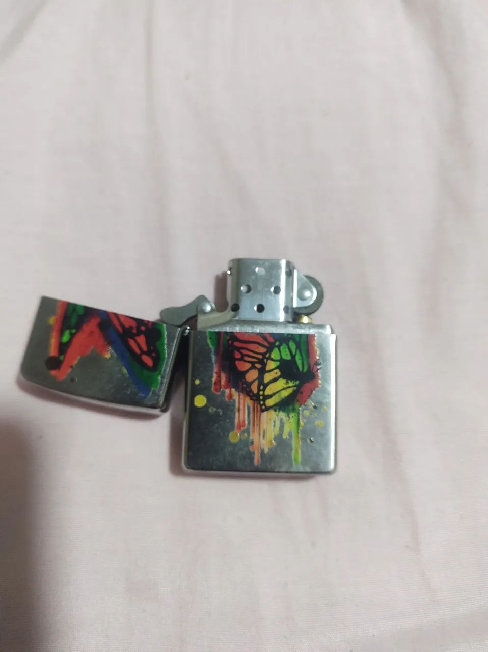 Isqueiro Zippo Personalizado Borboleta Colorida - Foto 2
