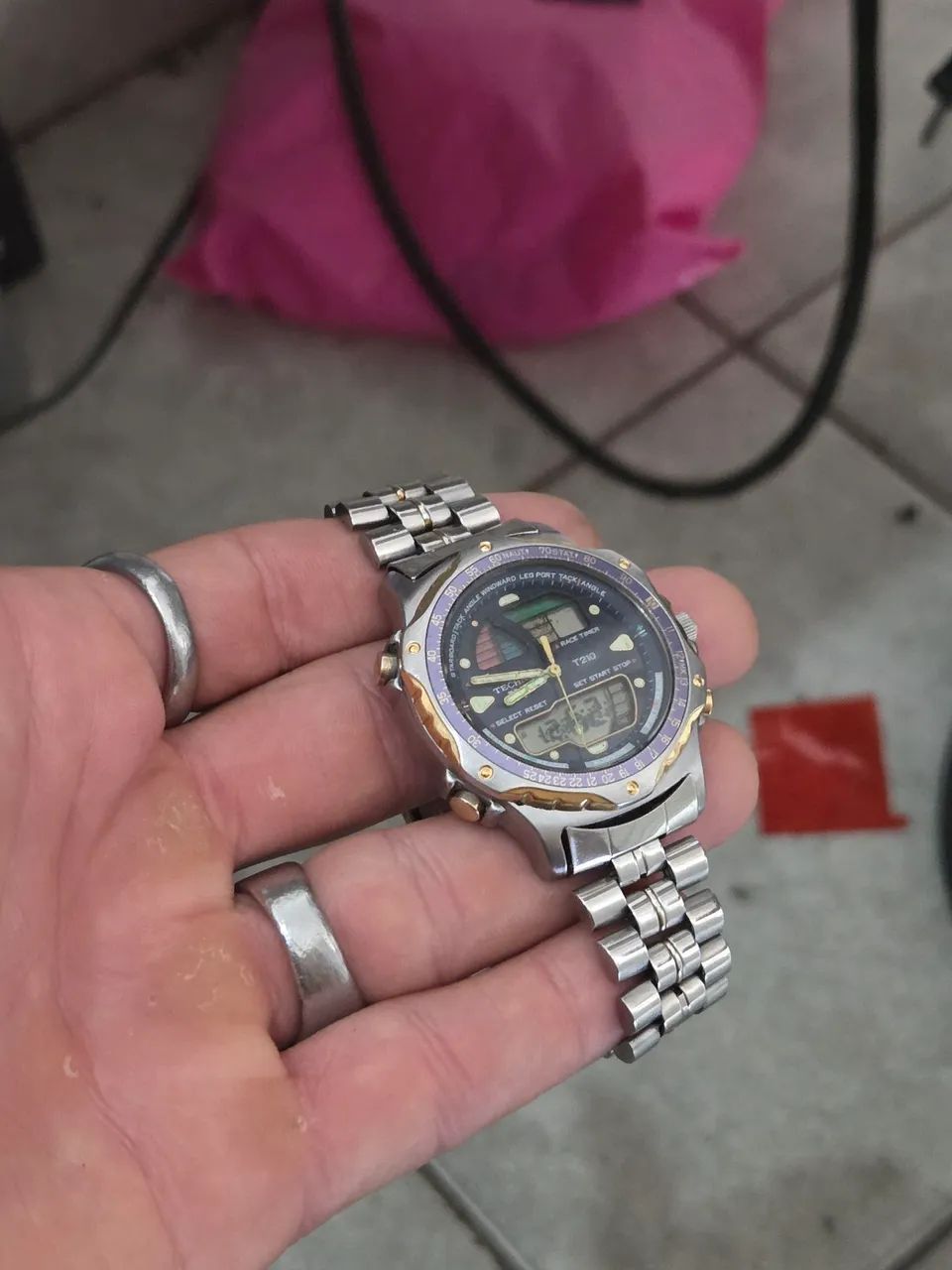 Technos cronógrafo antigo 