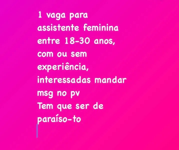 Vaga de emprego 