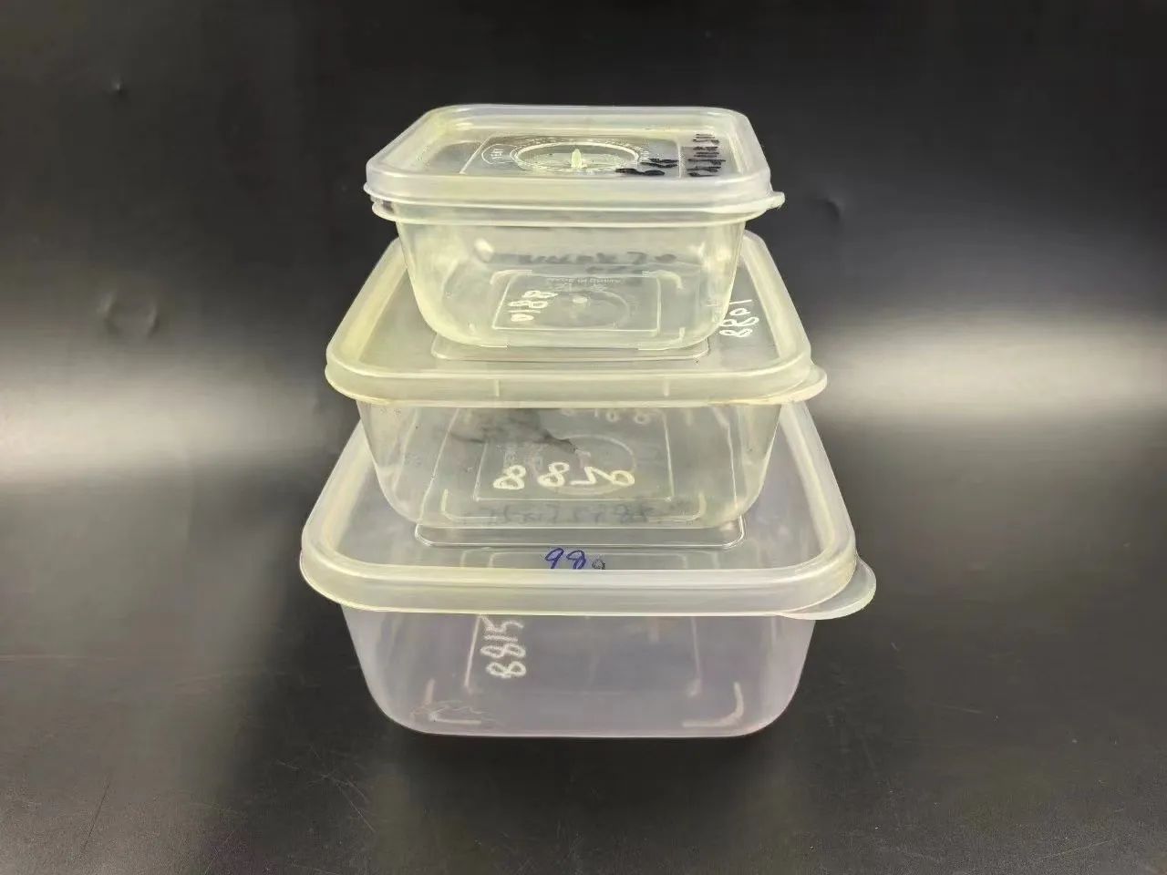 Moldes usados - Potes Plásticos Redondos/Quadrada com Tampa - Foto 2