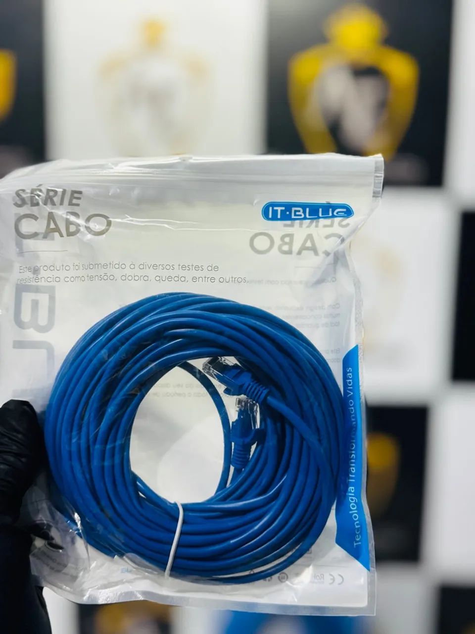 Cabo de Rede RJ45  Azul - Foto 3