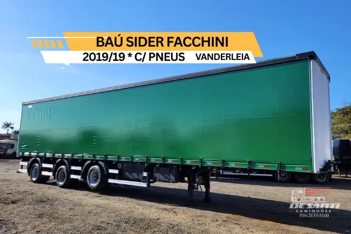 Carreta Baú Sider Facchini Vanderleia Ano 2019/19 C/ Pneus