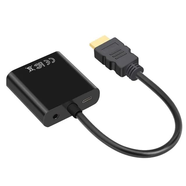 Conversor HDMI para VGA - Saída de Áudio e Vídeo
