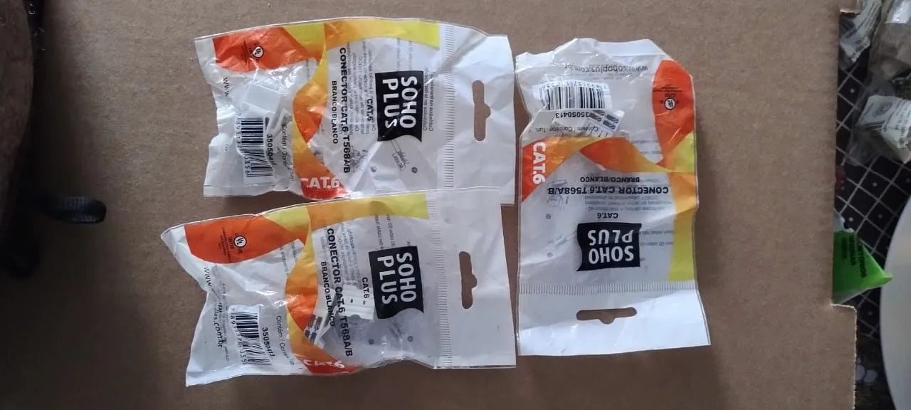 Conectores Keystone RJ45 Cat.5e - 8 Unidades - Foto 2