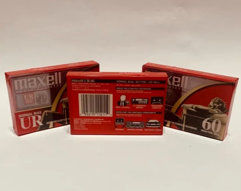 Fitas K7 Maxell UR60 - Lote com 3 unidades - Foto 2