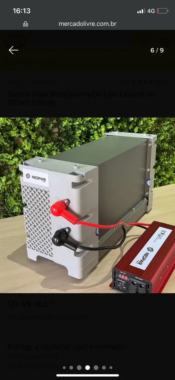 Bateria de lítio 200ah 12v nova com 10 anos de garantia  - Foto 2