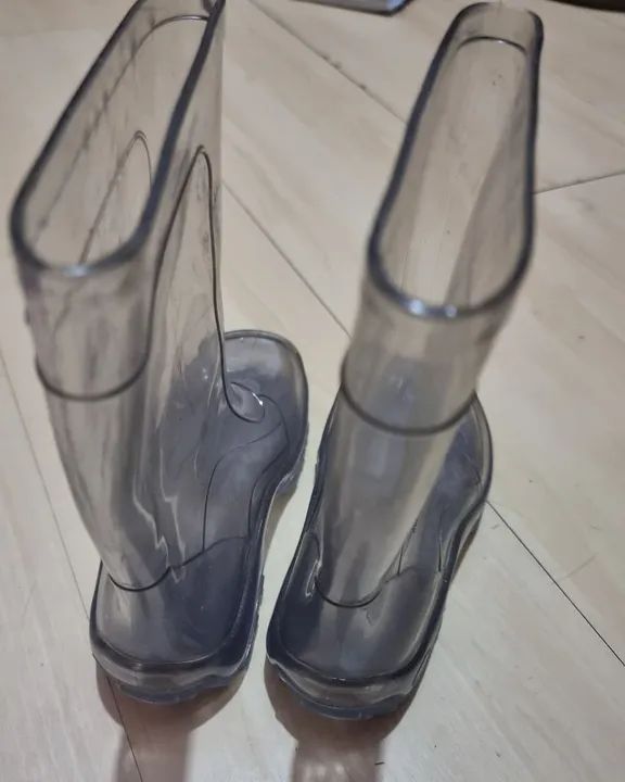 Galocha Infantil Transparente Com Brinde - Foto 4