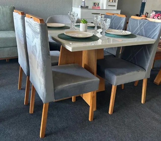 Mesa de Jantar com 4 Cadeiras 120x80 Direto da Fabrica Entregamos