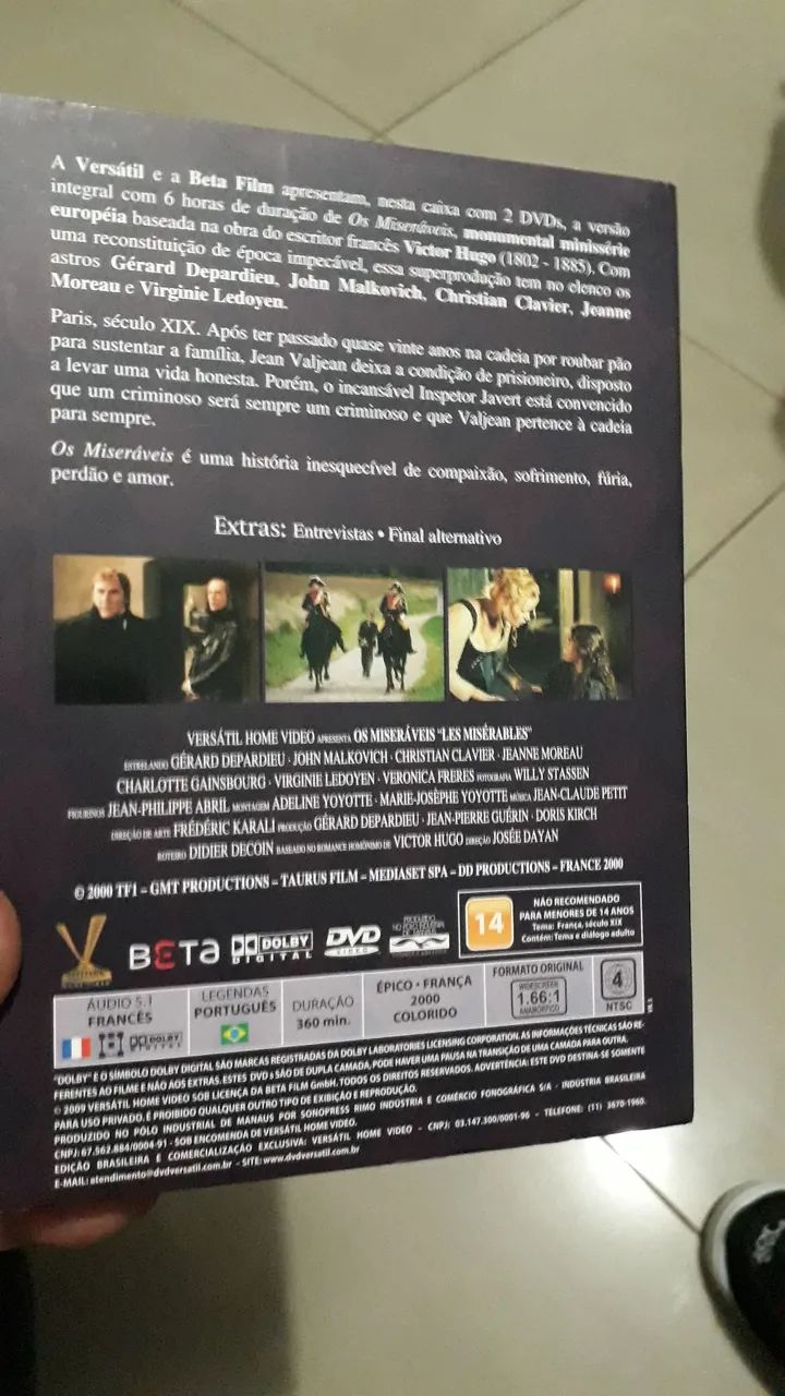 Os Miseráveis - Minissérie Completa - DVD - Foto 3