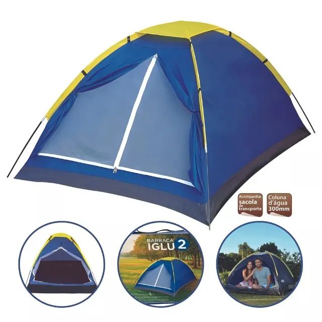 Barraca Acampamento 2 Pessoas Azul