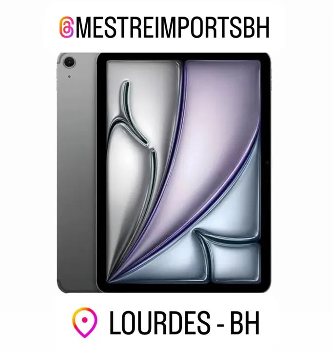 IPAD AIR M2 128GB 11POL-SPACE GRAY- (NOVO) (LACRADO) LOJA FÍSICA 