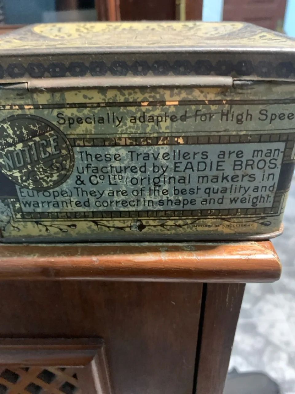 Antiga caixa inglesa raridade metal raro item box rare - Foto 3