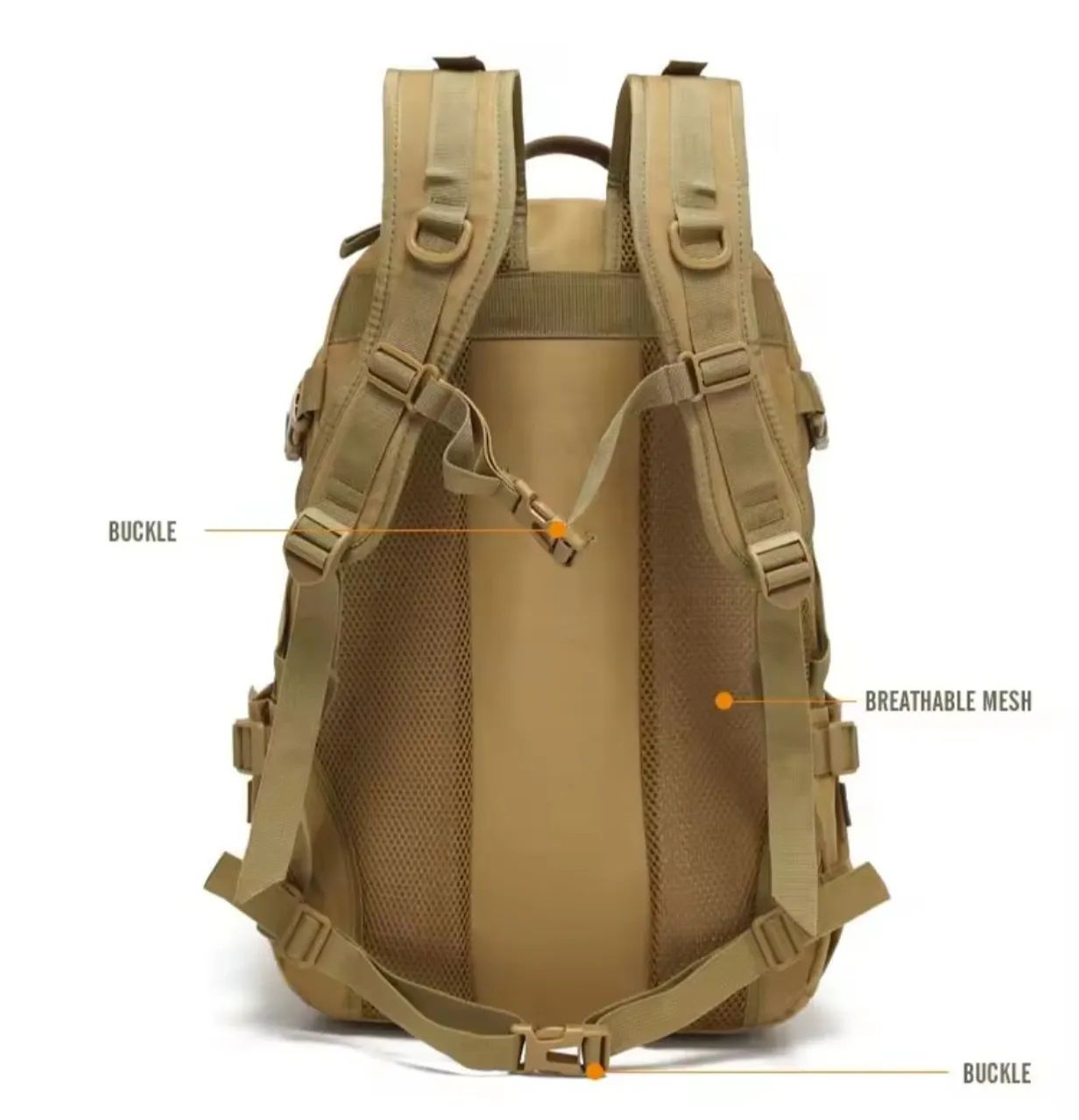 Mochila de lona cor Kahki  - Foto 2