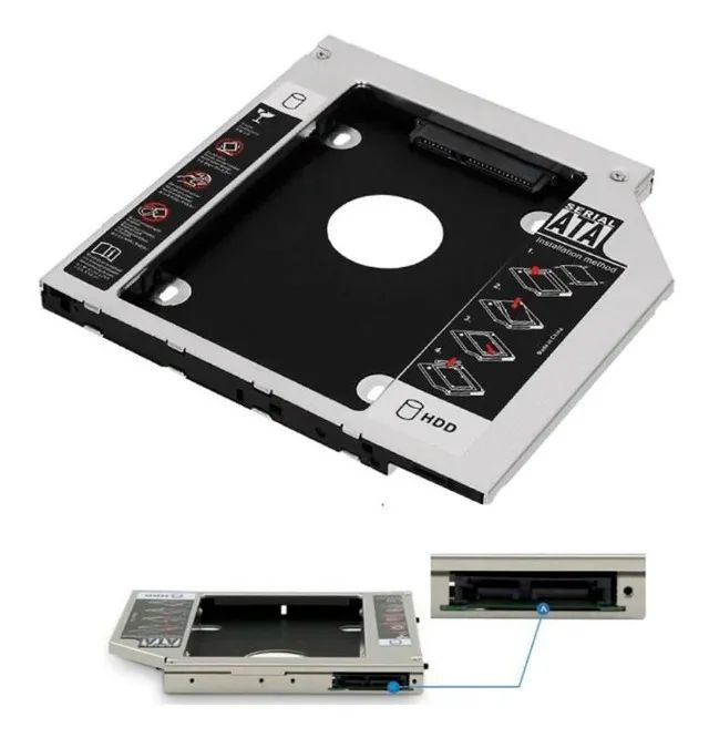 Case Caddy Gaveta Adaptador Hd Notebook P/ Segundo Hd 9.5mm