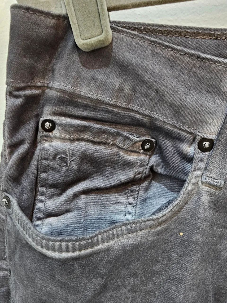 Calça Jeans Calvin Klein Cinza - Foto 2