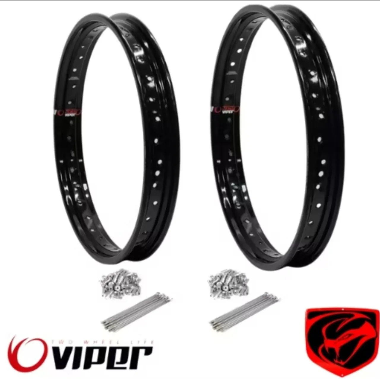 Par Aros Viper + Jogo De Raios lnox Bace,bros, Xre190