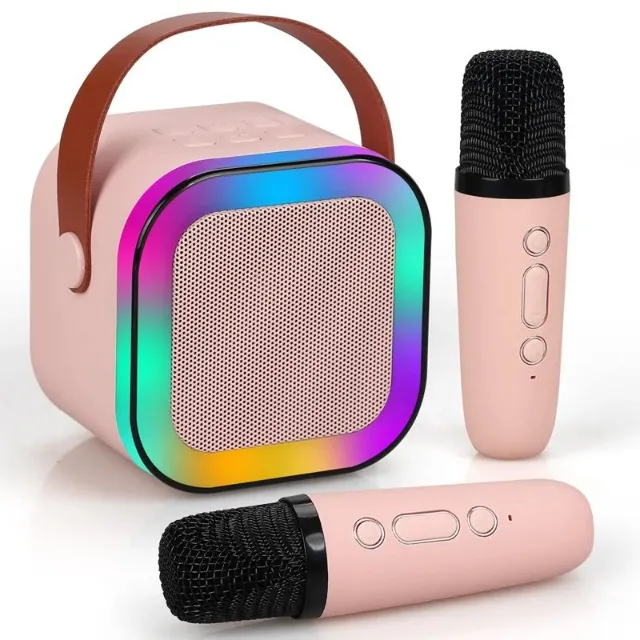 Caixinha De Som Karaokê Bluetooth Com Microfone