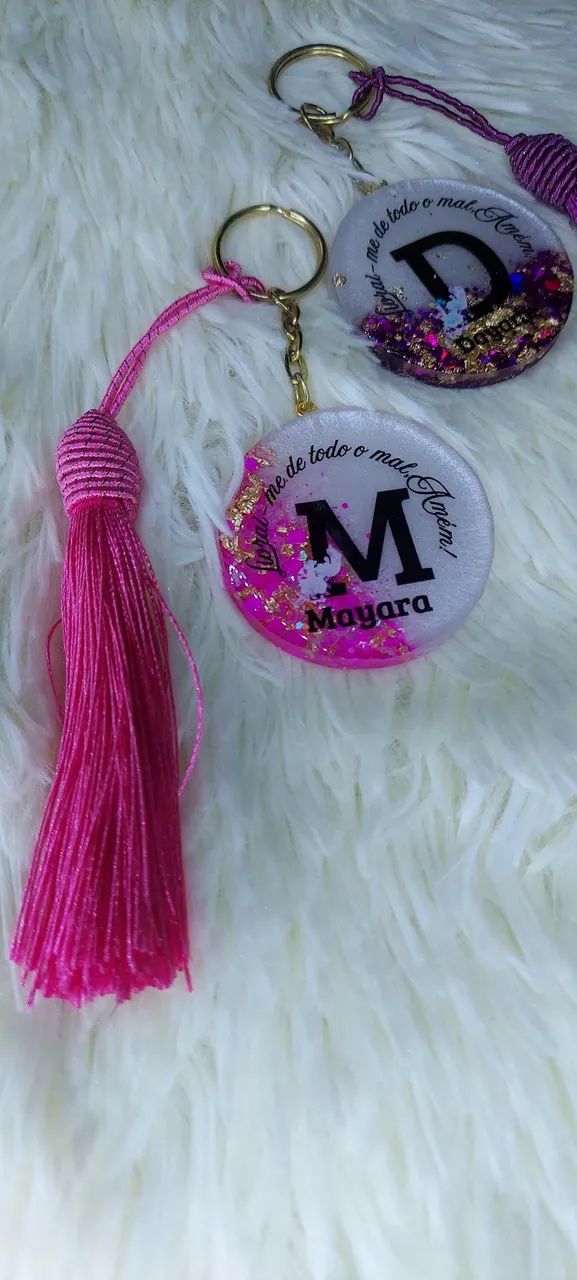 Chaveiro personalizado com nome e frase
