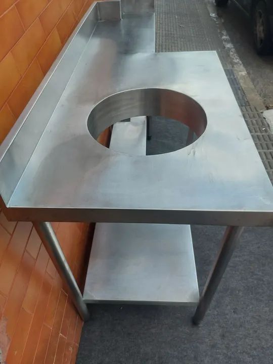 Mesa de aço inox para restaurante - Foto 2