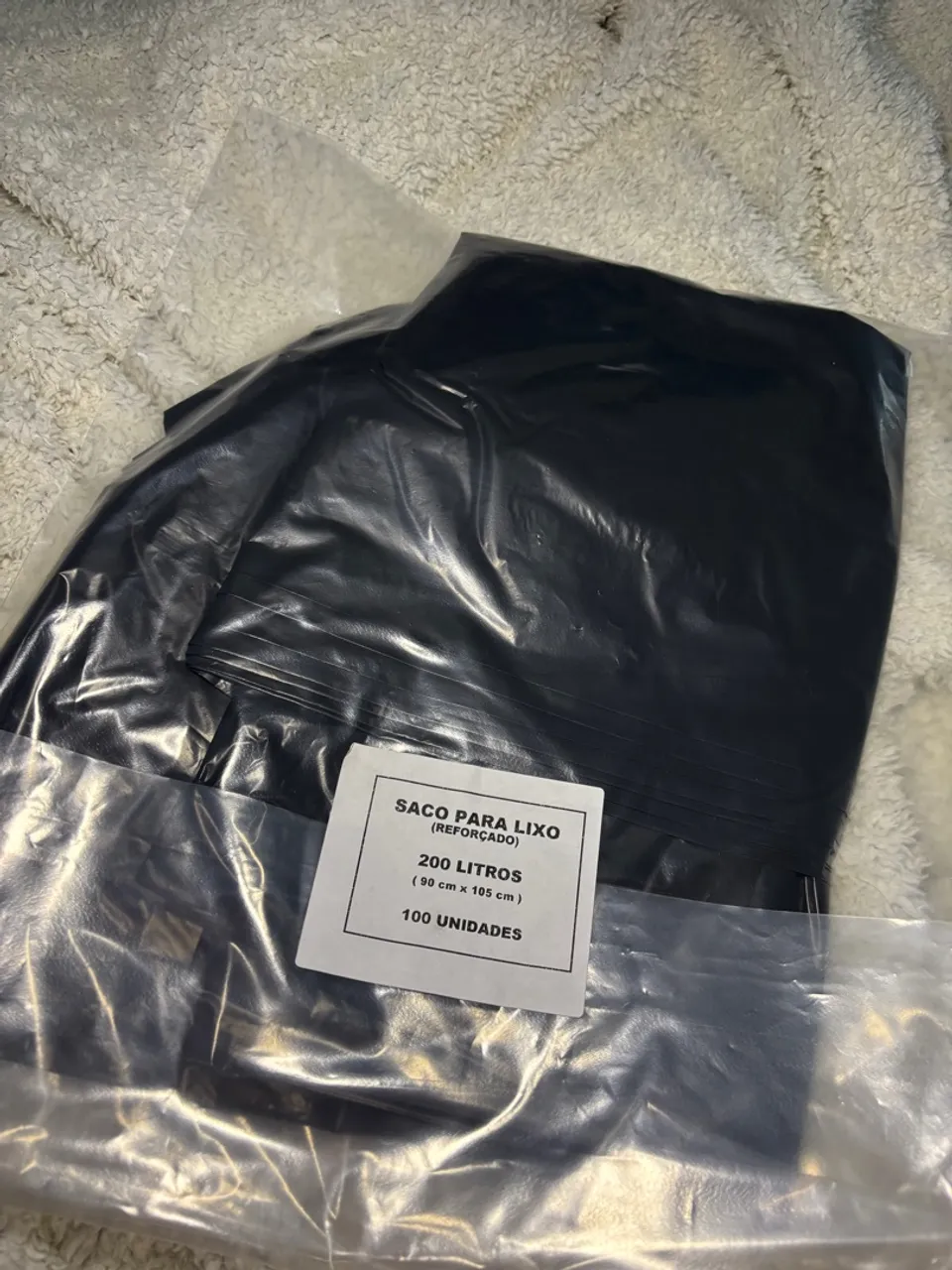 Sacos de Lixo Reforçados 200 Litros - 100 Unidades